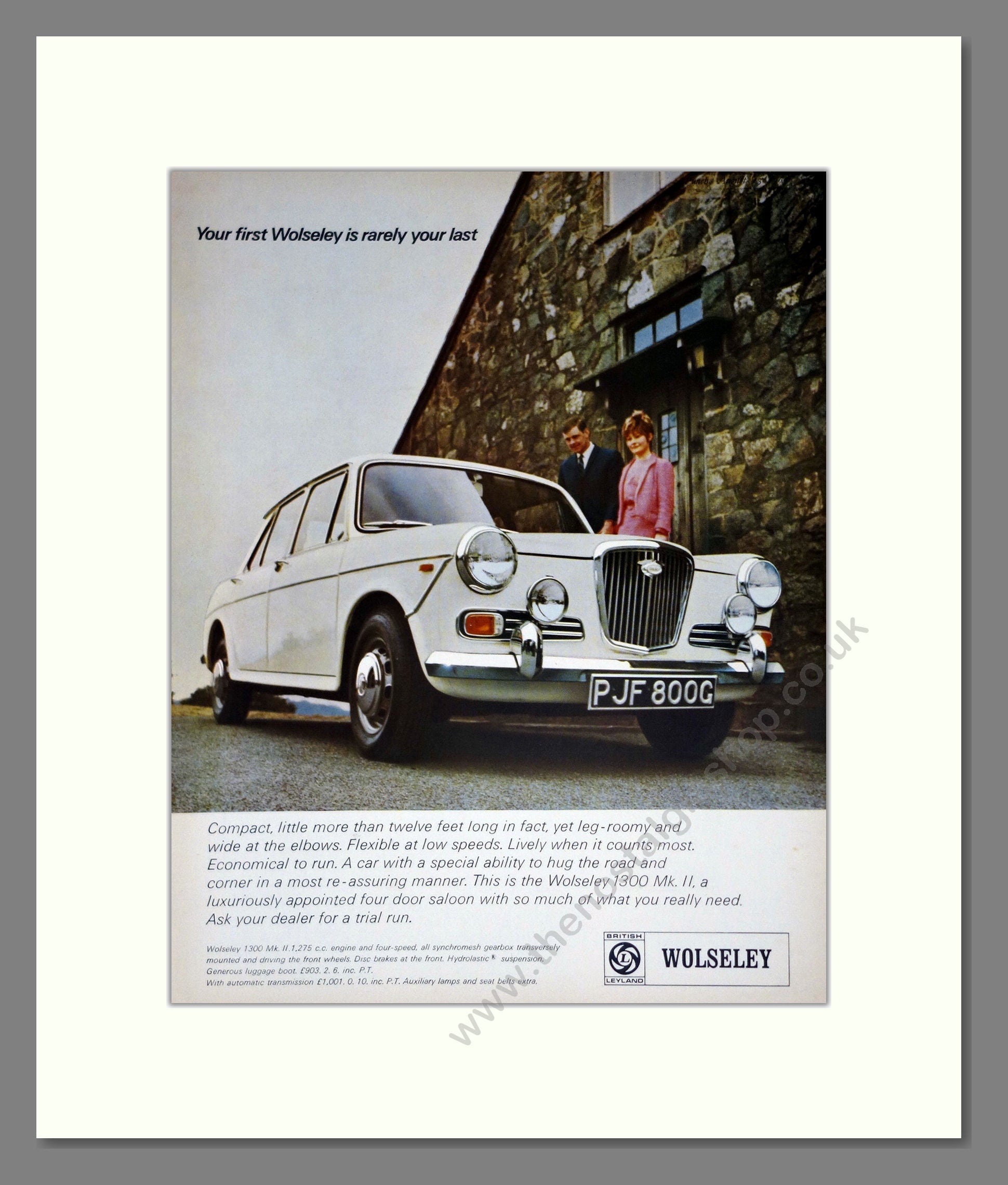 Wolseley - 1300 Mk II. Vintage Advert 1969 (ref AD61620)