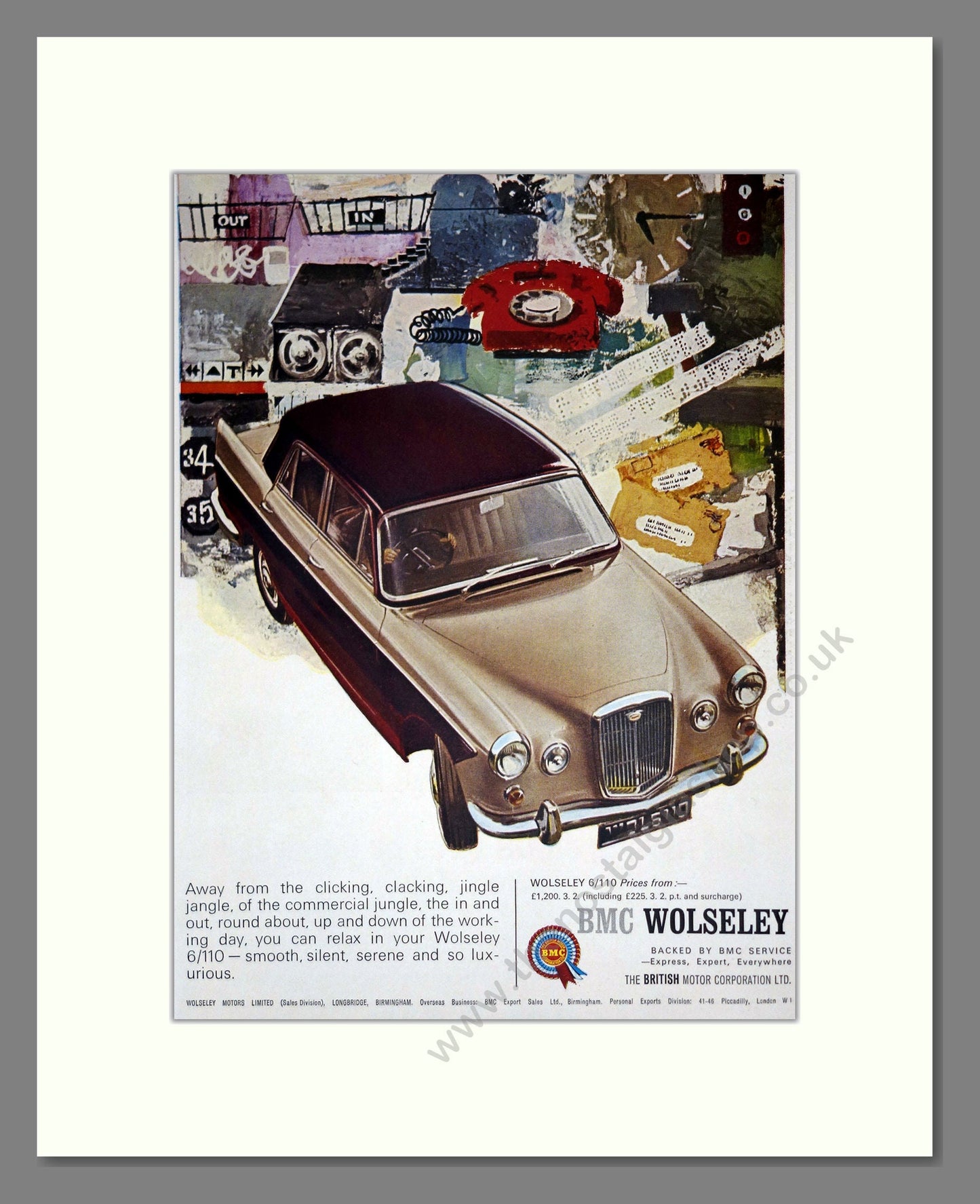 Wolseley - 6/110. Vintage Advert 1966 (ref AD61635)