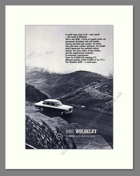 Wolseley - 6/110. Vintage Advert 1968 (ref AD61636)