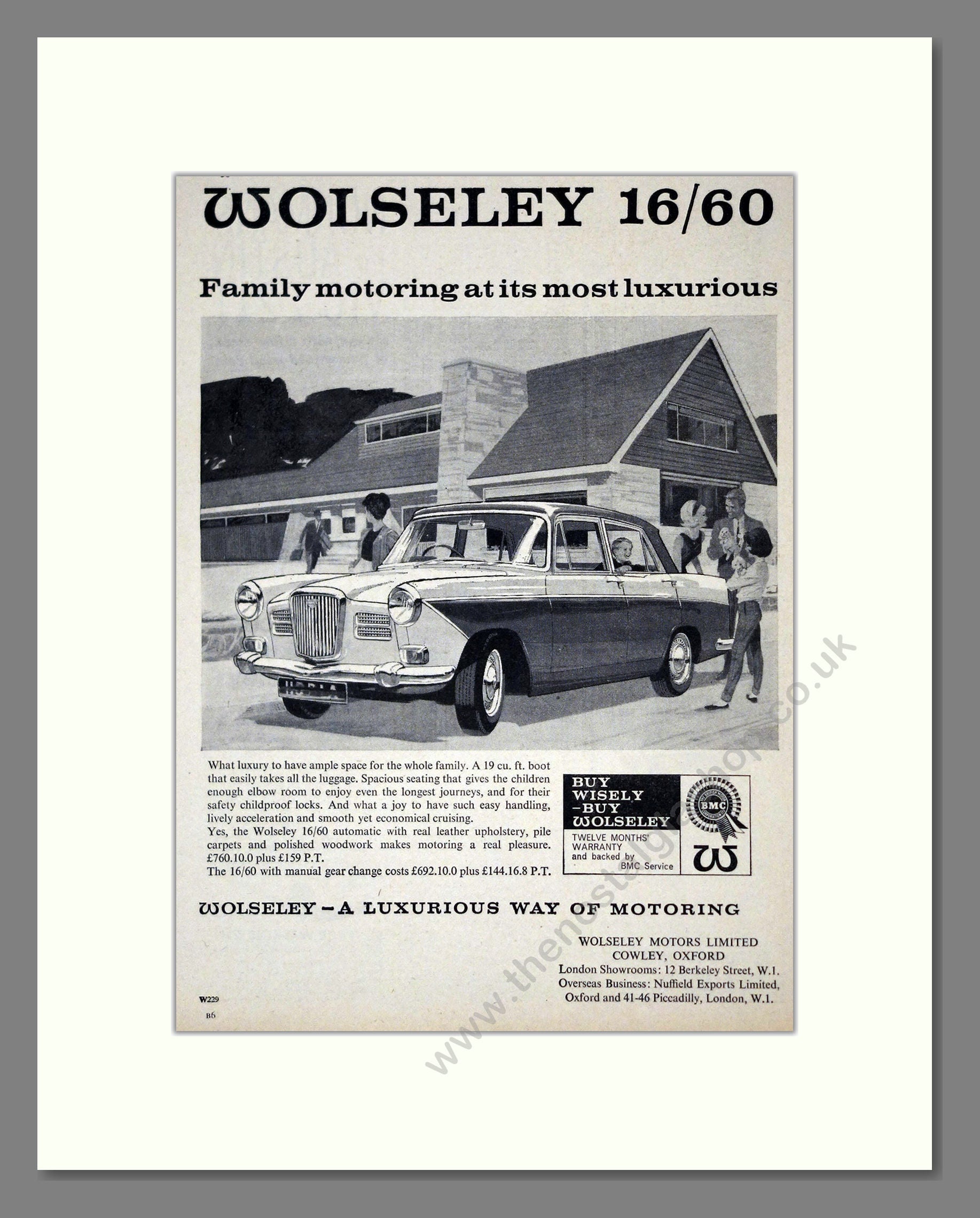 Wolseley - 16/60. Vintage Advert 1964 (ref AD61644)