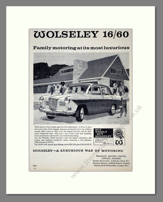 Wolseley - 16/60. Vintage Advert 1964 (ref AD61644)