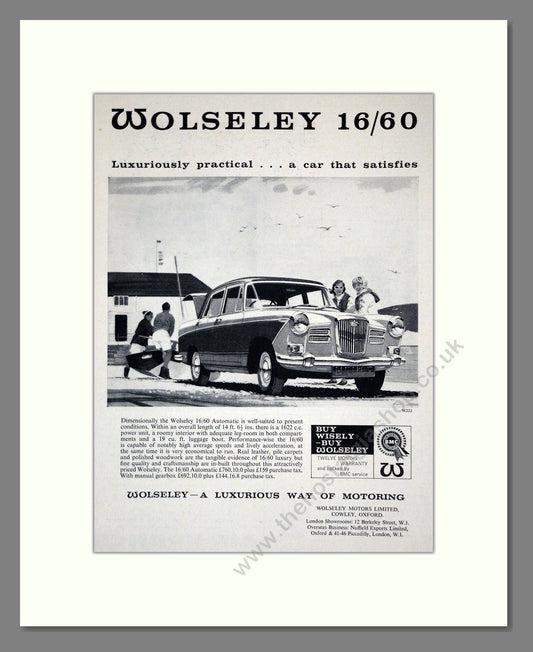 Wolseley - 16/60. Vintage Advert 1963 (ref AD61648)