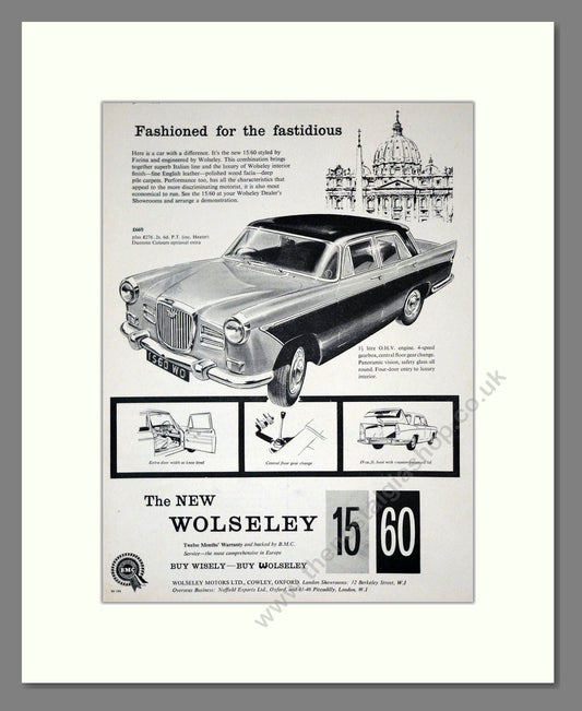 Wolseley - 15/60. Vintage Advert 1959 (ref AD61651)