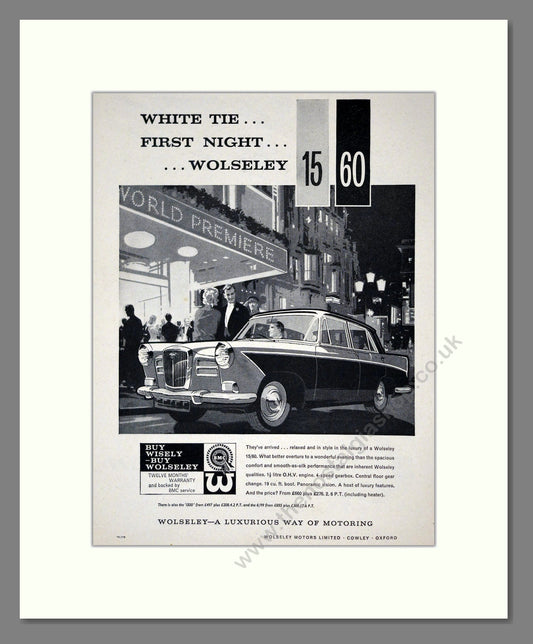 Wolseley - 15/60. Vintage Advert 1961 (ref AD61658)