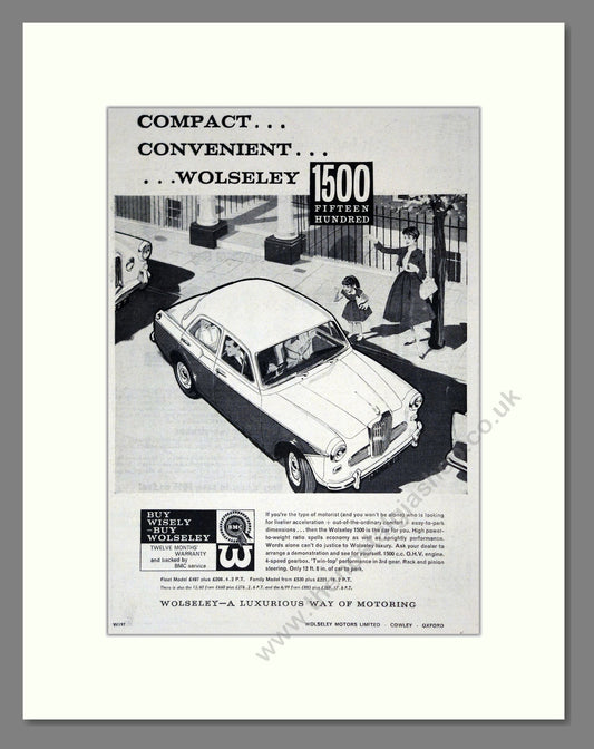 Wolseley - 1500. Vintage Advert 1961 (ref AD61660)