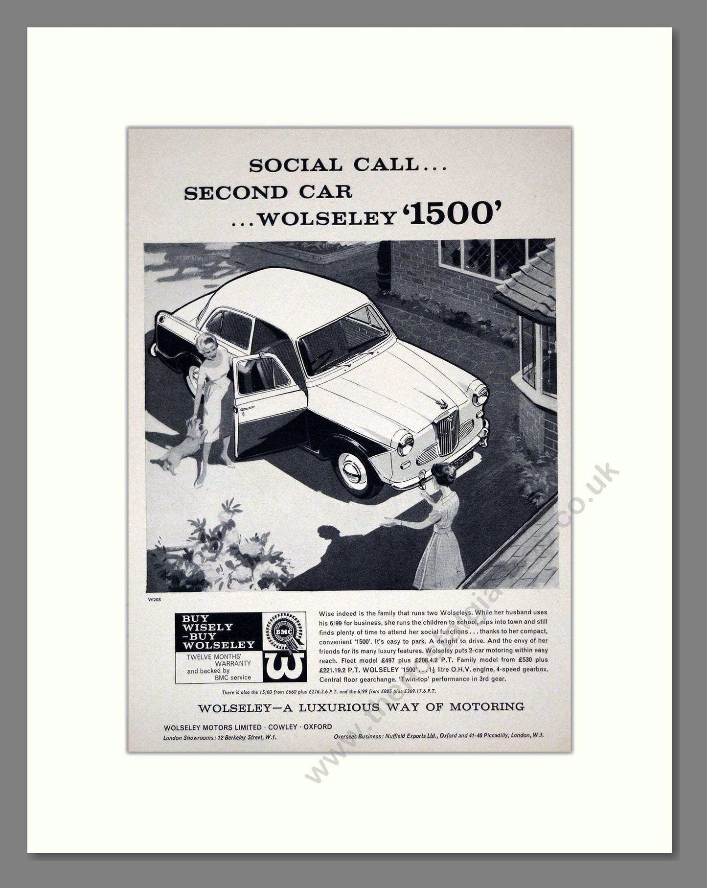 Wolseley - 1500. Vintage Advert 1961 (ref AD61662)