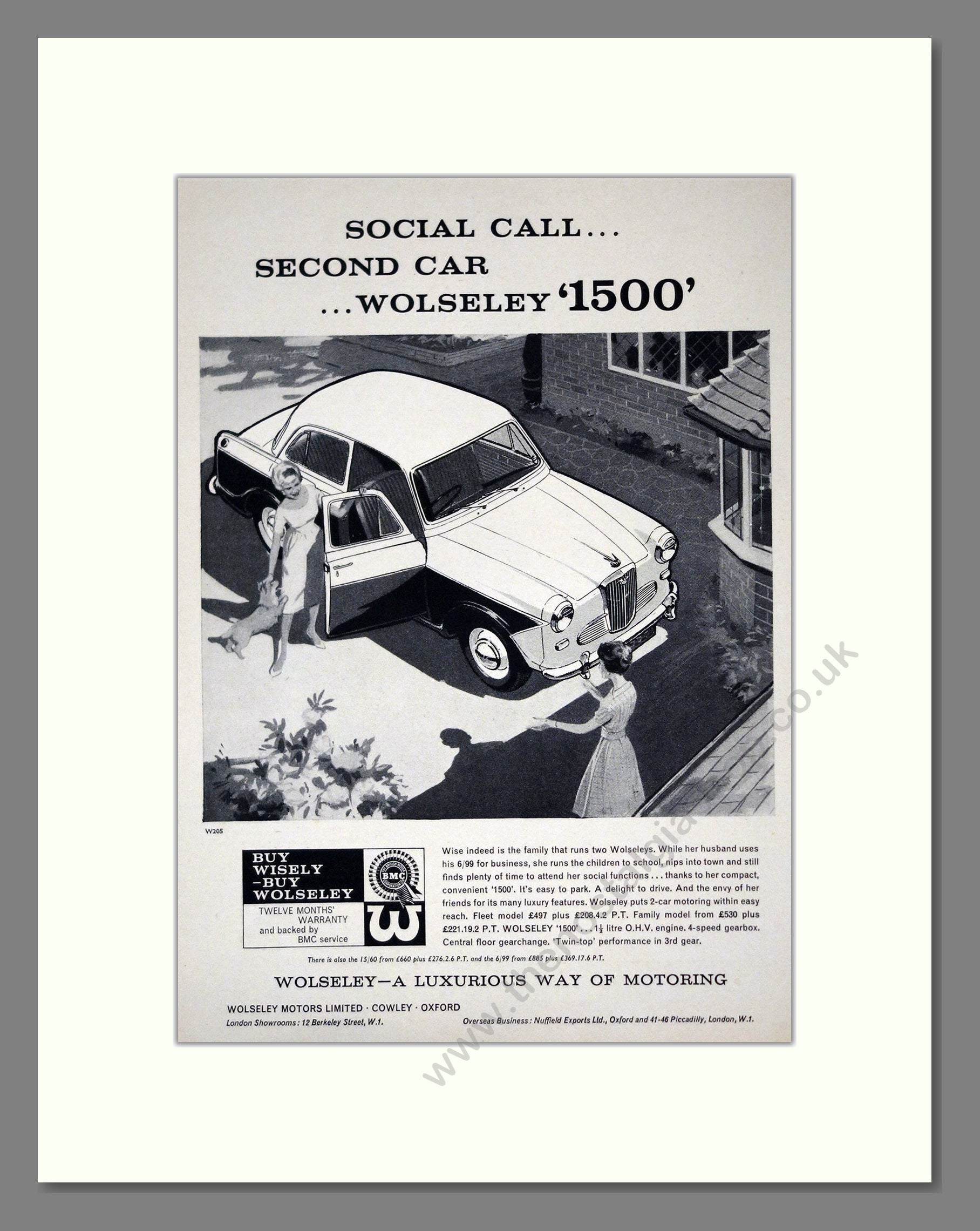 Wolseley - 1500. Vintage Advert 1961 (ref AD61662)
