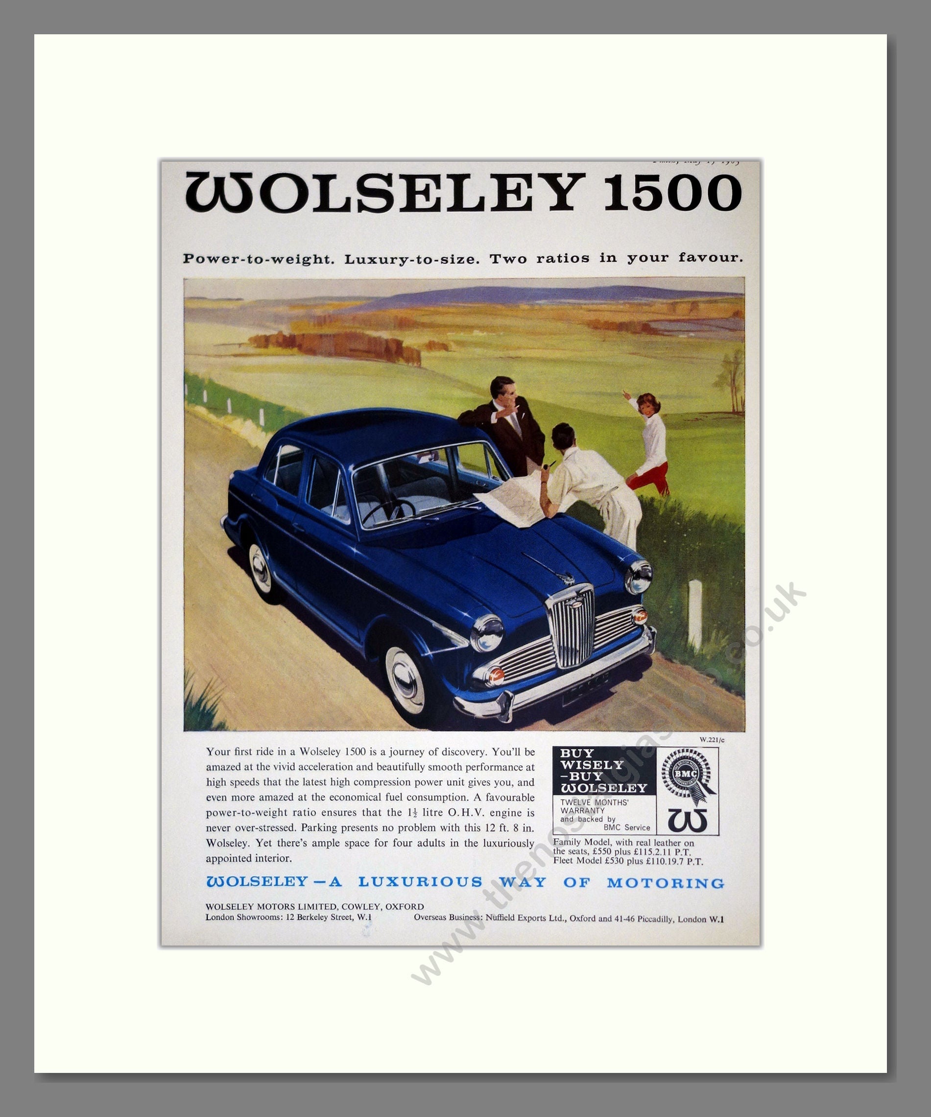 Wolseley - 1500. Vintage Advert 1963 (ref AD61670)