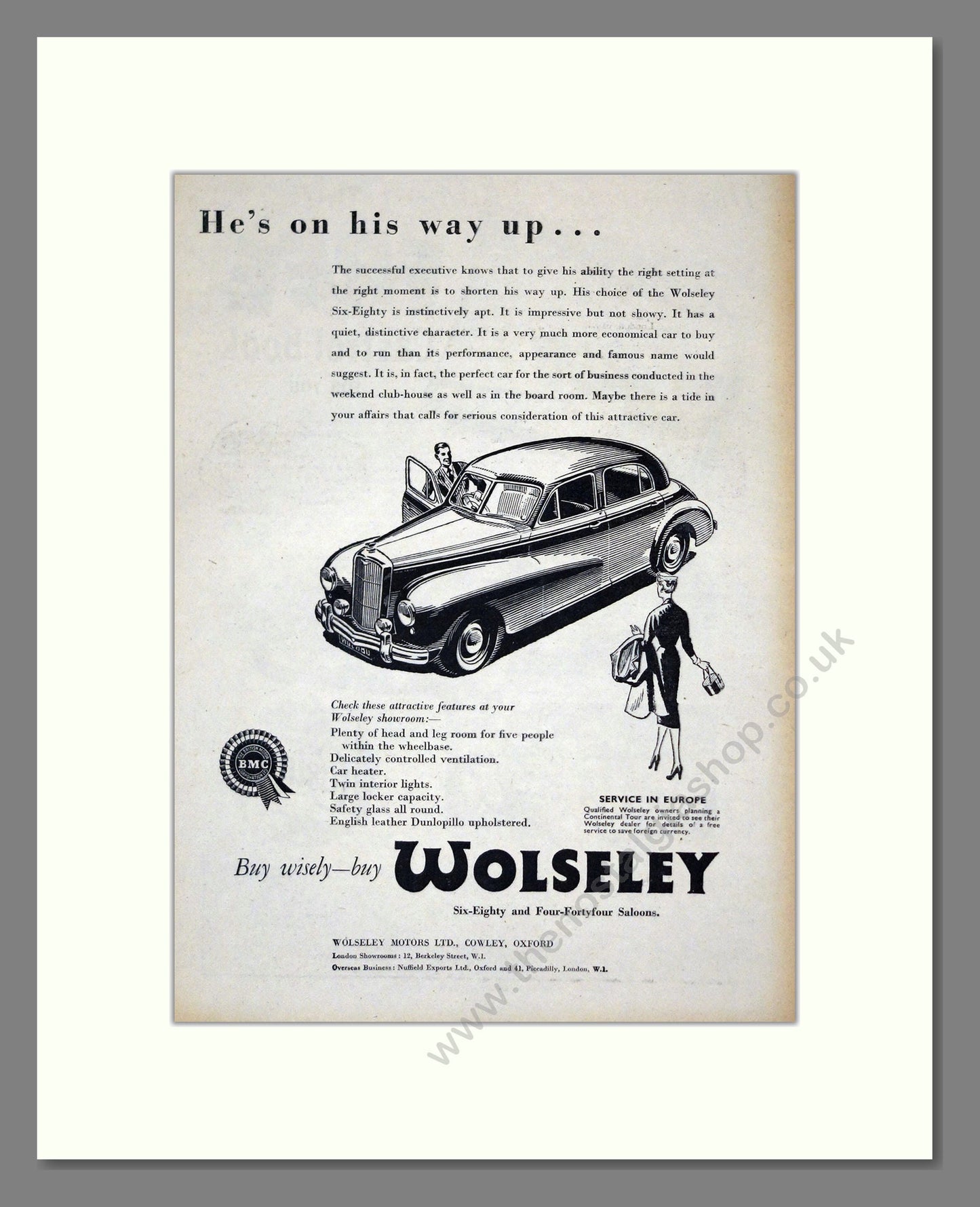 Wolseley - Six-Eighty / Four-Fortyfour. Vintage Advert 1954 (ref AD61673)