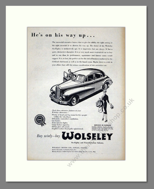 Wolseley - Six-Eighty / Four-Fortyfour. Vintage Advert 1954 (ref AD61673)