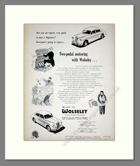 Wolseley - Fifteen-Fifty. Vintage Advert 1957 (ref AD61675)