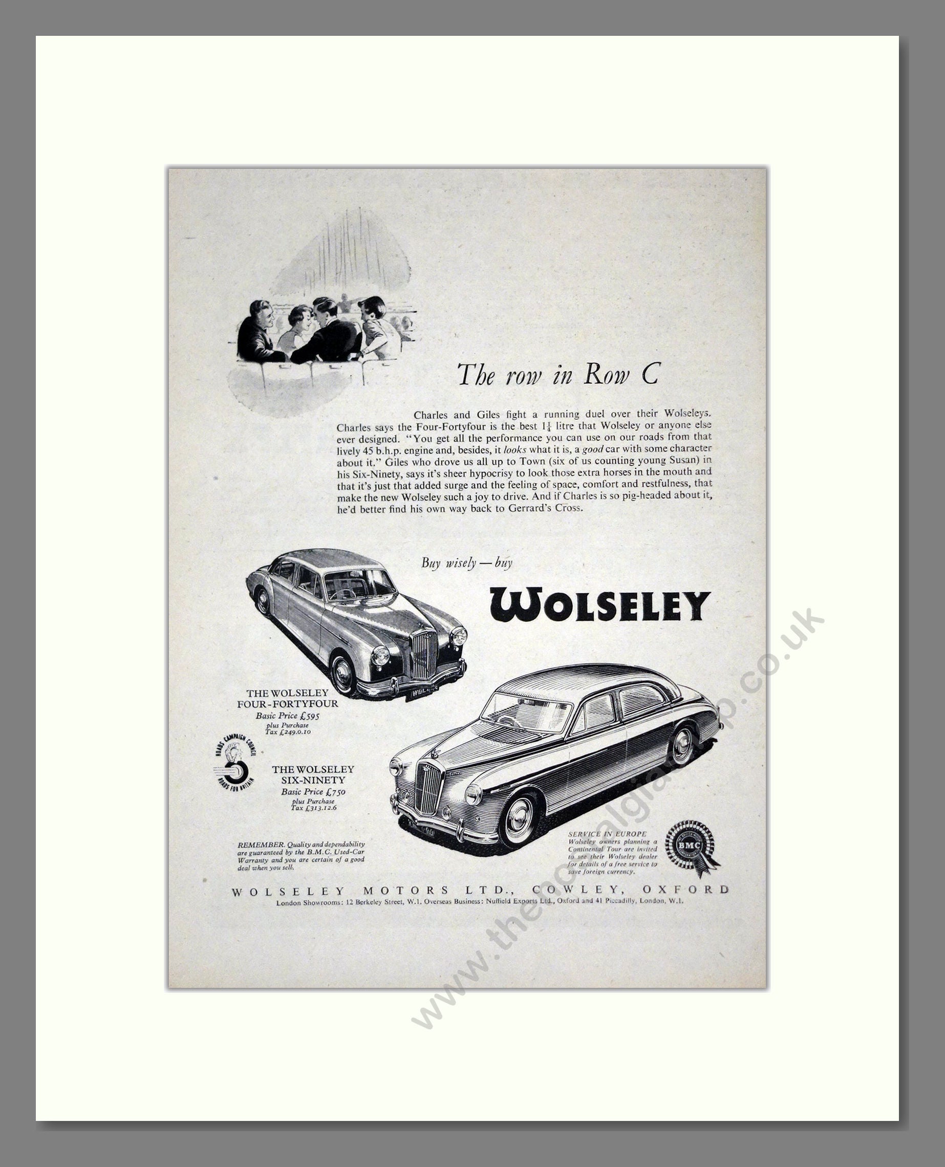 Wolseley - Six-Ninety / Four-Fortyfour. Vintage Advert 1955 (ref AD61676)