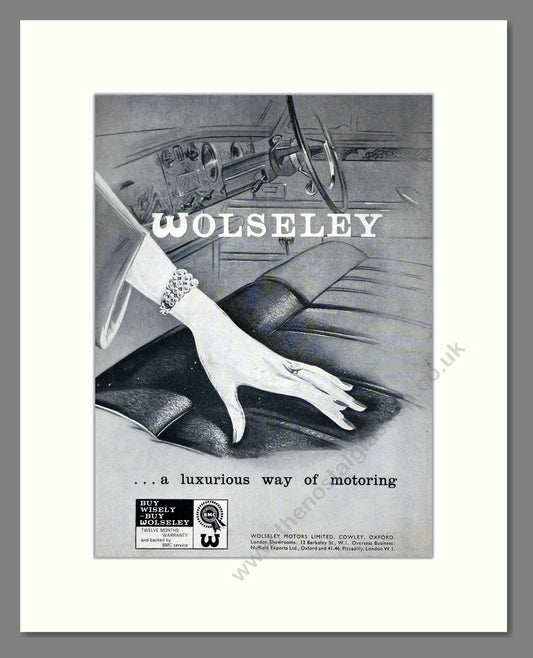 Wolseley - Buy Wisely. Vintage Advert 1961 (ref AD61680)
