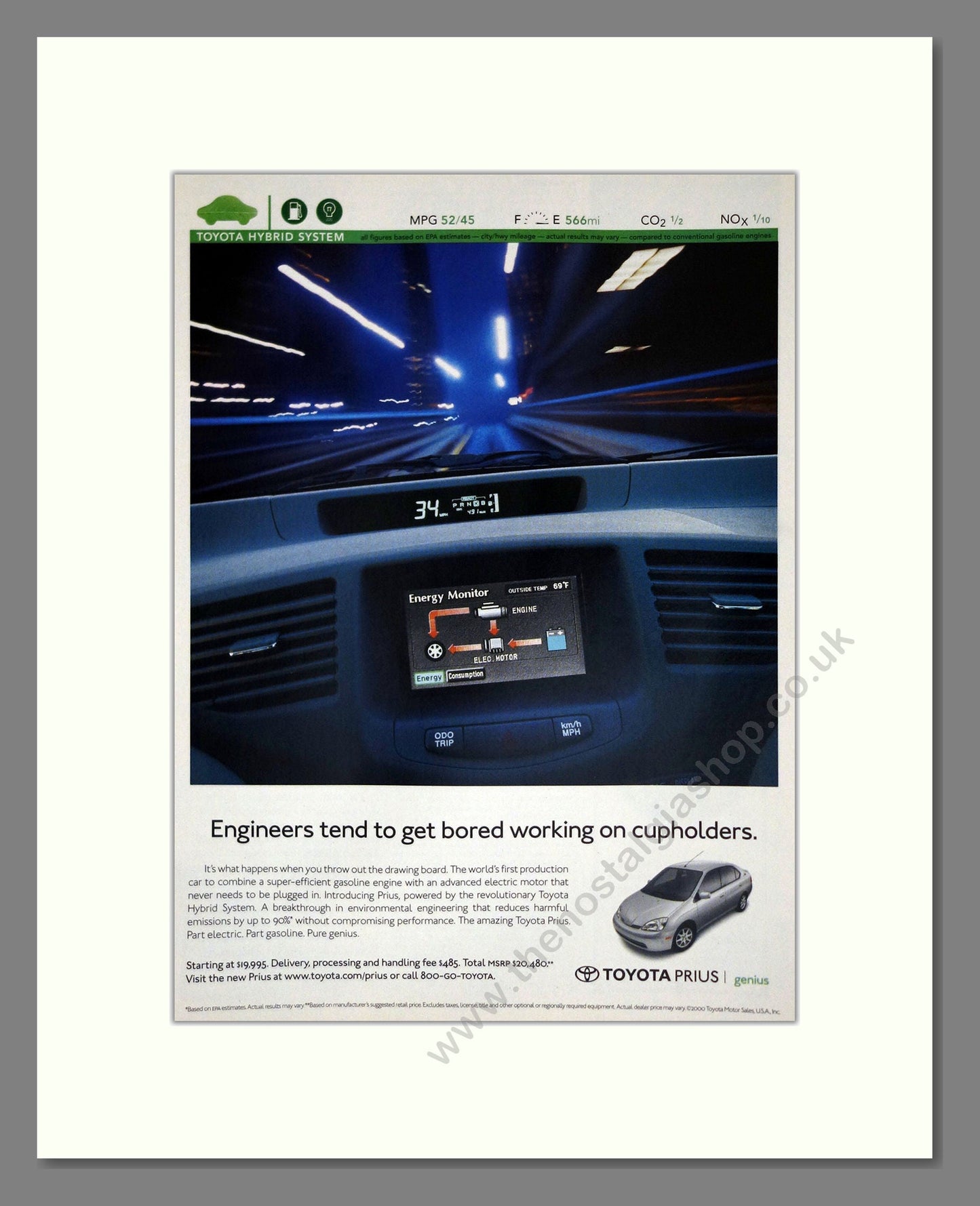 Toyota - Prius. Vintage Advert 2000 (ref AD61693)