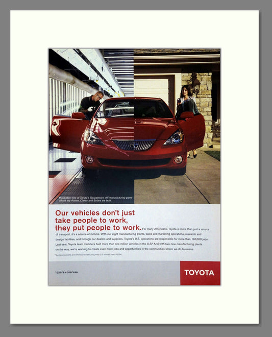Toyota - USA Manufacturing. Vintage Advert 2005 (ref AD61699)