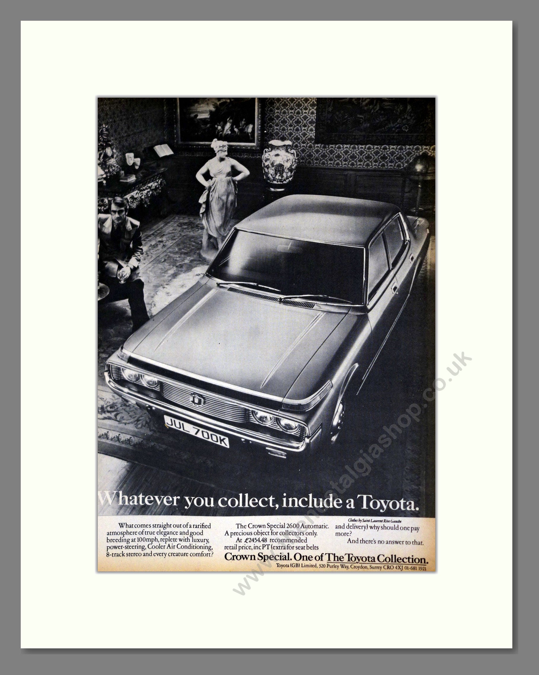 Toyota - Crown Special 2000. Vintage Advert 1972 (ref AD61706)