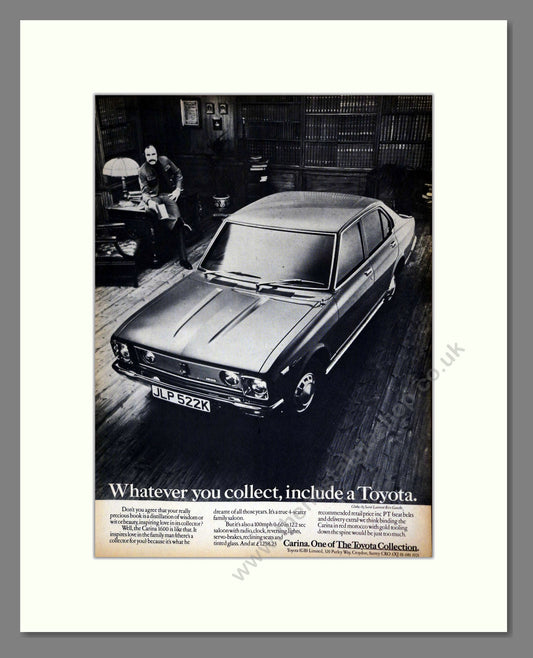 Toyota - Carina 1600. Vintage Advert 1972 (ref AD61707)