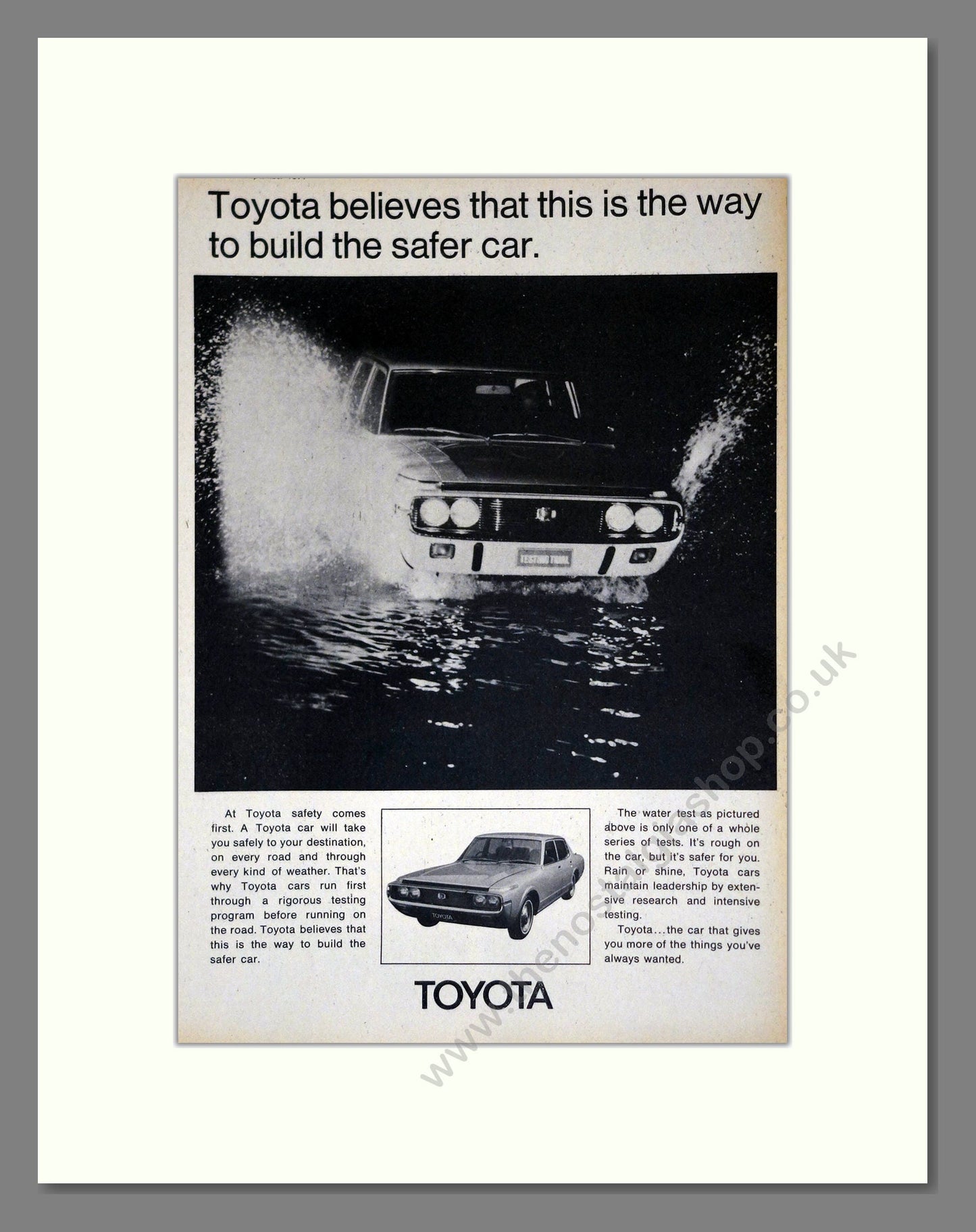 Toyota - Safety. Vintage Advert 1971 (ref AD61708)