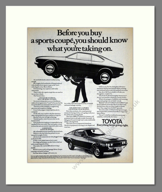Toyota - Celica. Vintage Advert 1977 (ref AD61710)