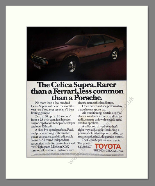Toyota - Celica Supra. Vintage Advert 1983 (ref AD61712)