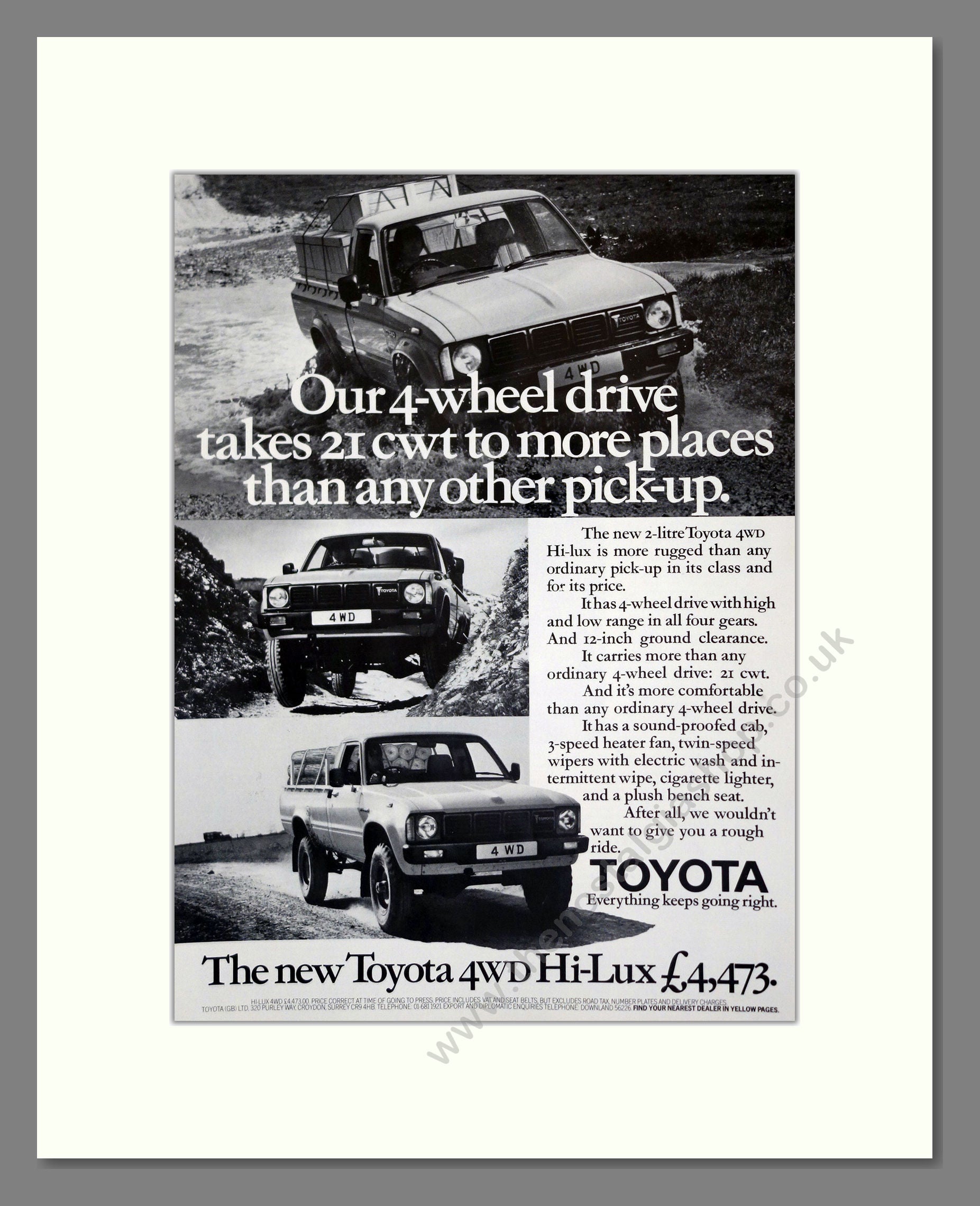 Toyota - Hi-Lux. Vintage Advert 1979 (ref AD61721)