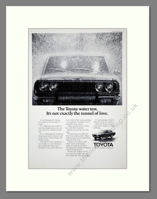 Toyota - Water Test. Vintage Advert 1971 (ref AD61732)