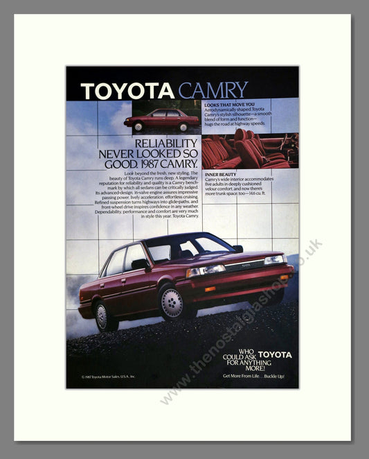 Toyota - Camry. Vintage Advert 1987 (ref AD61751)