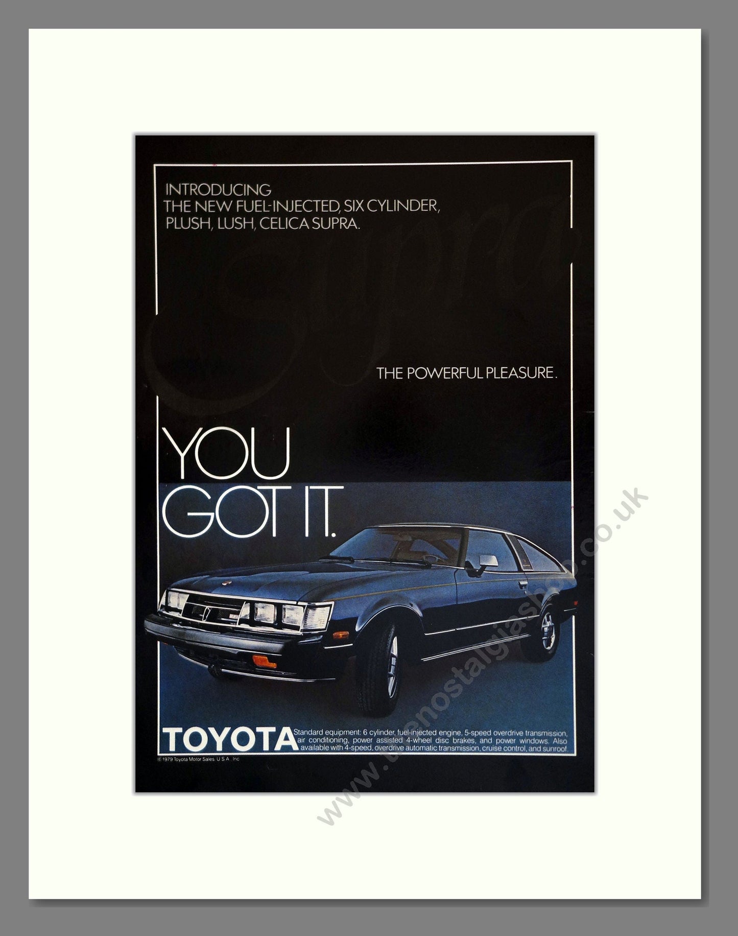 Toyota - Celica Supra. Vintage Advert 1979 (ref AD61757)