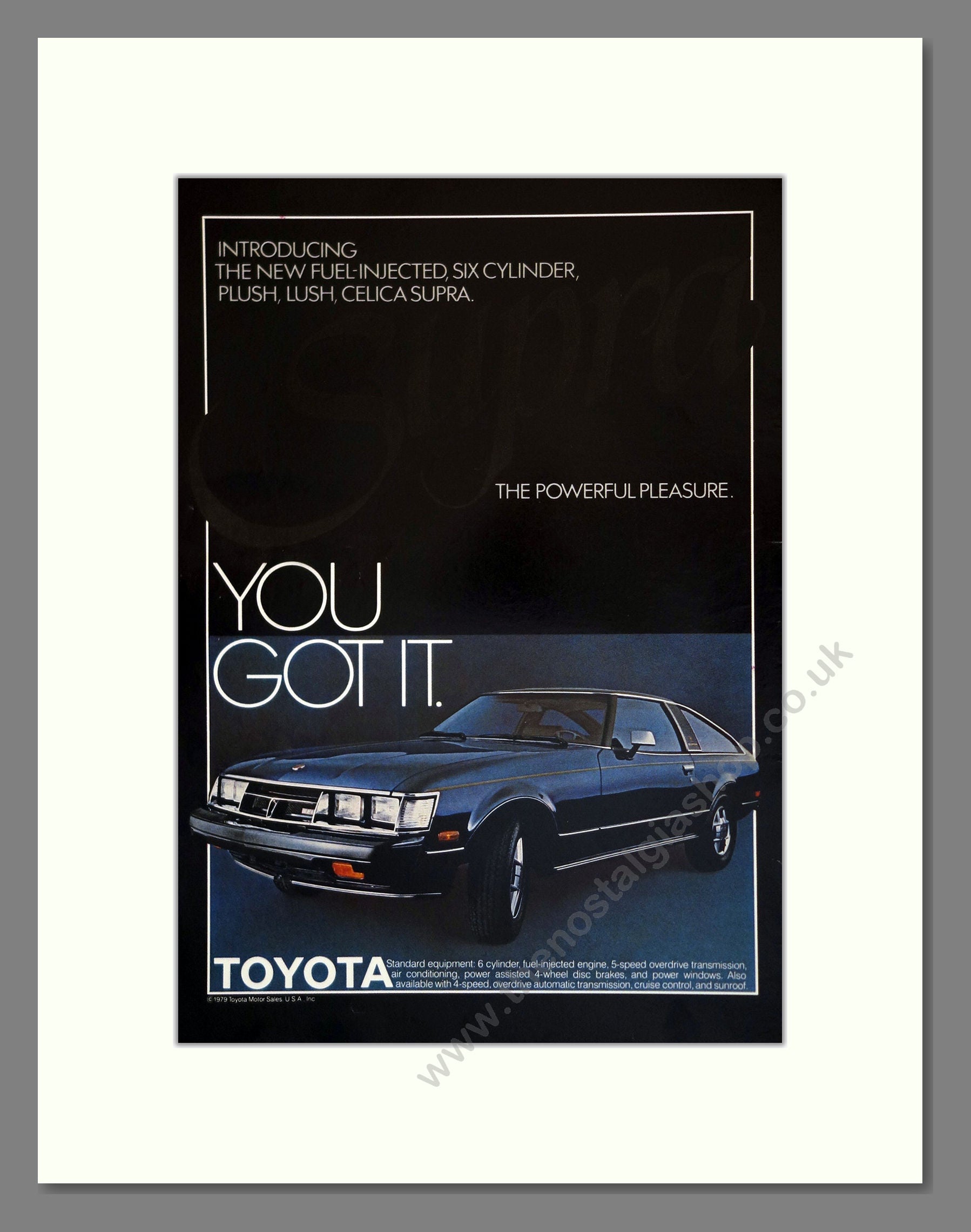 Toyota - Celica Supra. Vintage Advert 1979 (ref AD61757)