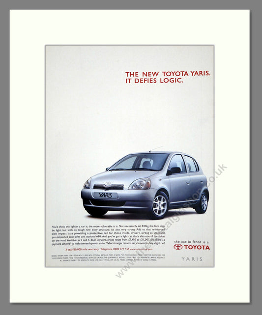 Toyota - Yaris. Vintage Advert 1999 (ref AD61769)