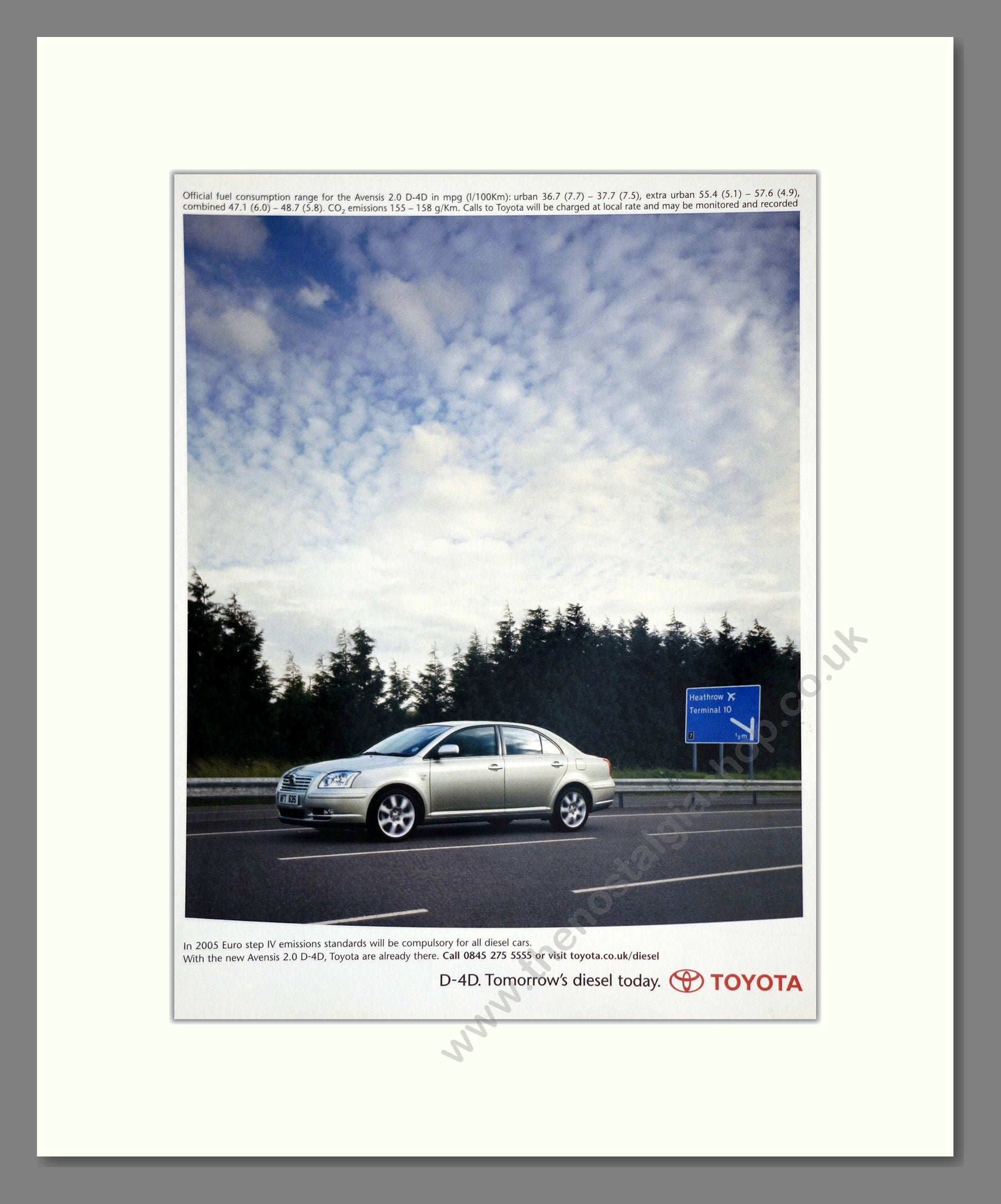 Toyota - Avensis. Vintage Advert 2004 (ref AD61774)