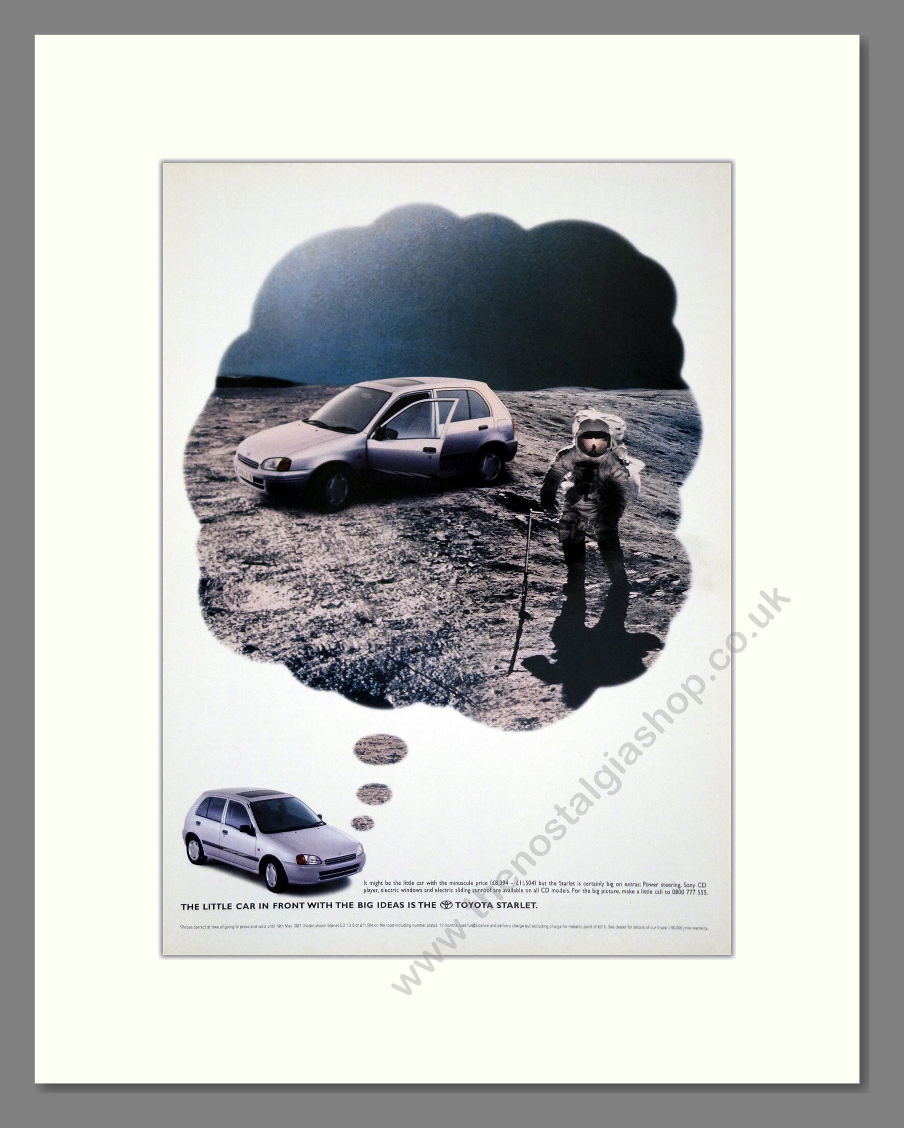 Toyota - Starlet. Vintage Advert 1997 (ref AD61775) – The Nostalgia Shop