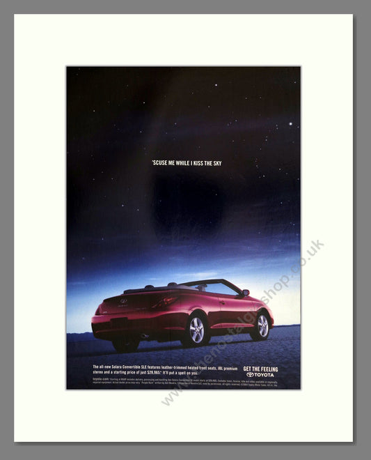 Toyota - Solara Convertible. Vintage Advert 2004 (ref AD61776)
