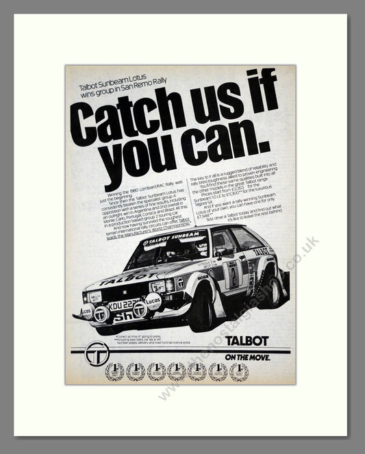 Talbot - Rally. Vintage Advert 1981 (ref AD61799)