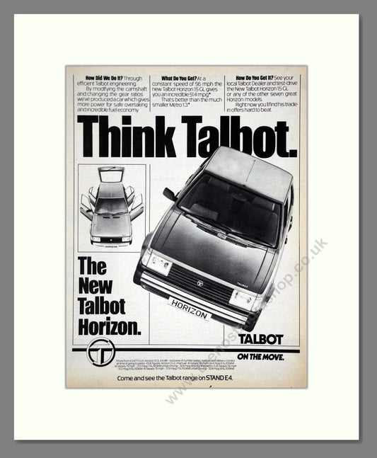 Talbot - Horizon. Vintage Advert 1981 (ref AD61804)