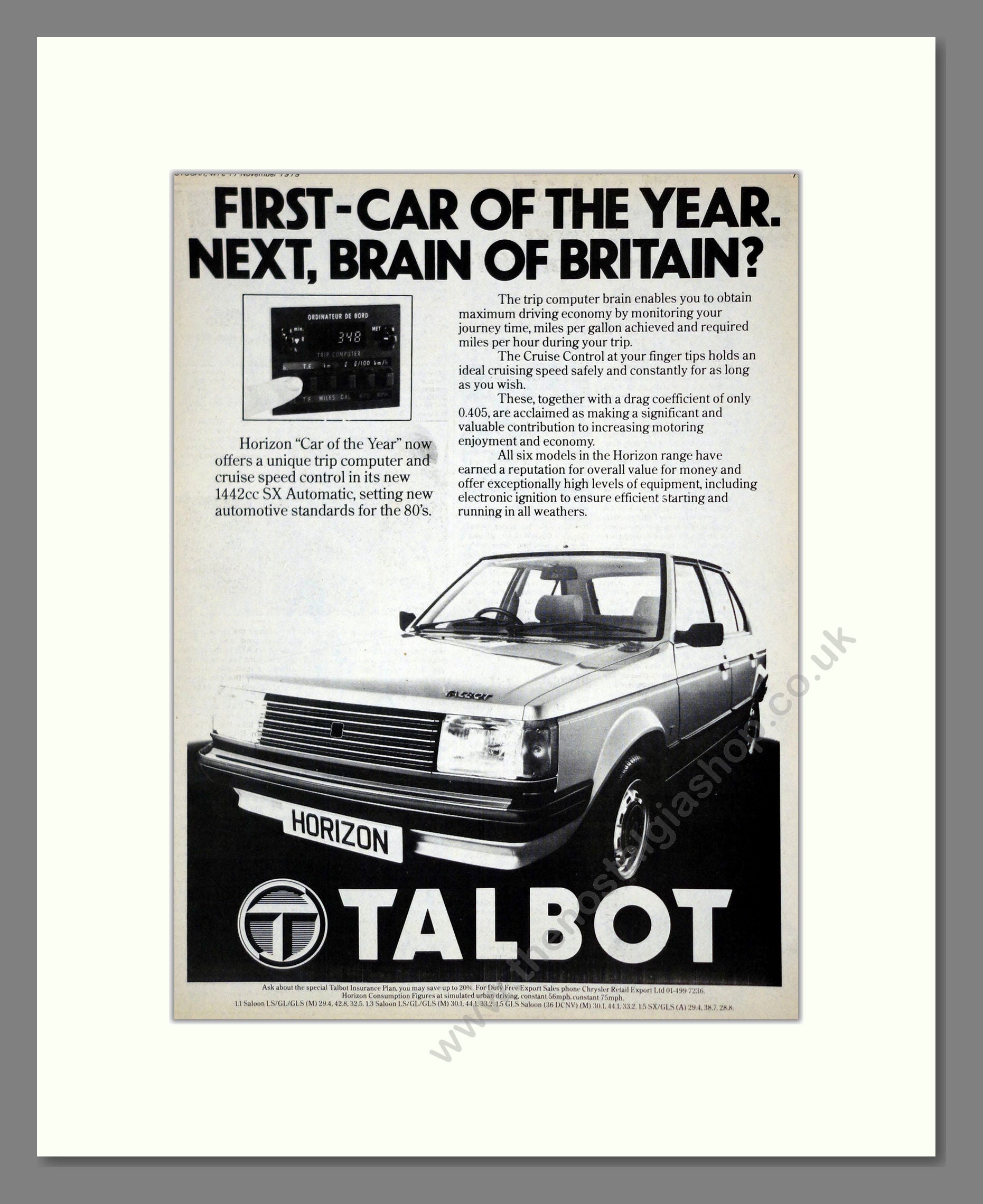 Talbot - Horizon. Vintage Advert 1979 (ref AD61805) – The Nostalgia Shop