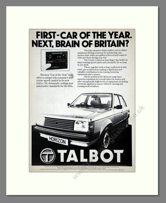 Talbot - Horizon. Vintage Advert 1979 (ref AD61805)