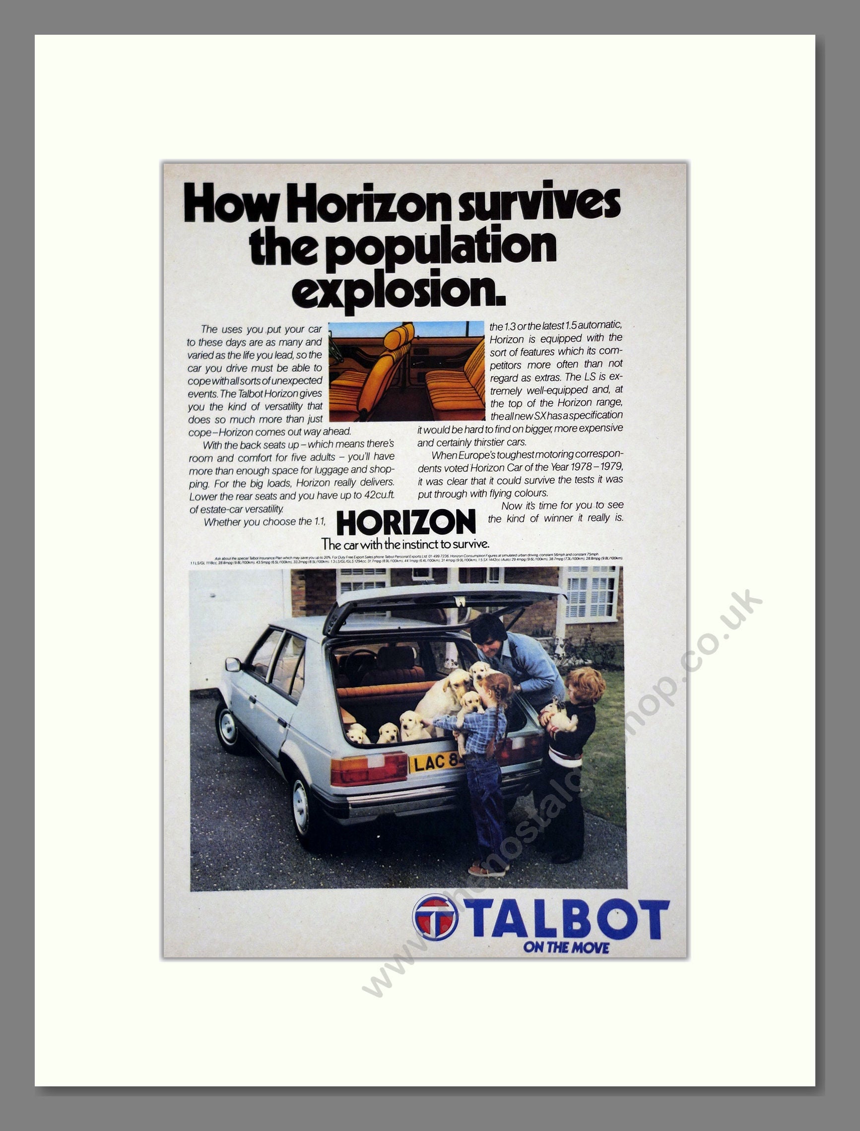 Talbot - Horizon. Vintage Advert 1980 (ref AD61806) – The Nostalgia Shop
