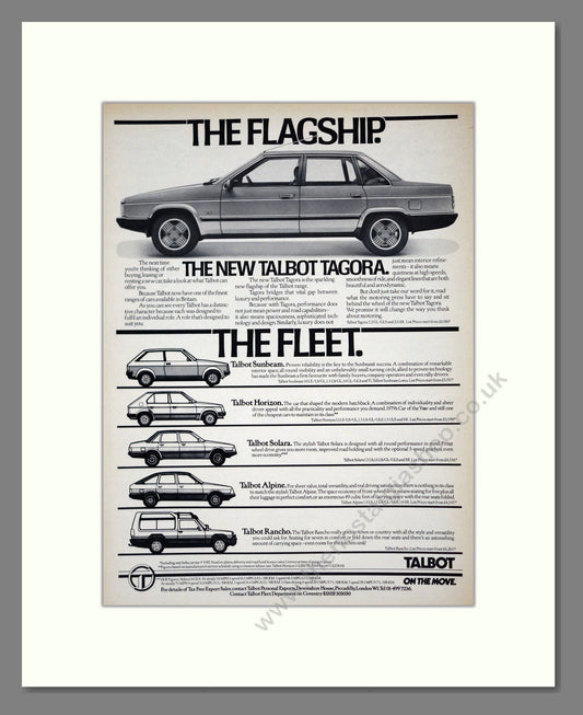 Talbot - Tagora. Vintage Advert 1981 (ref AD61808)