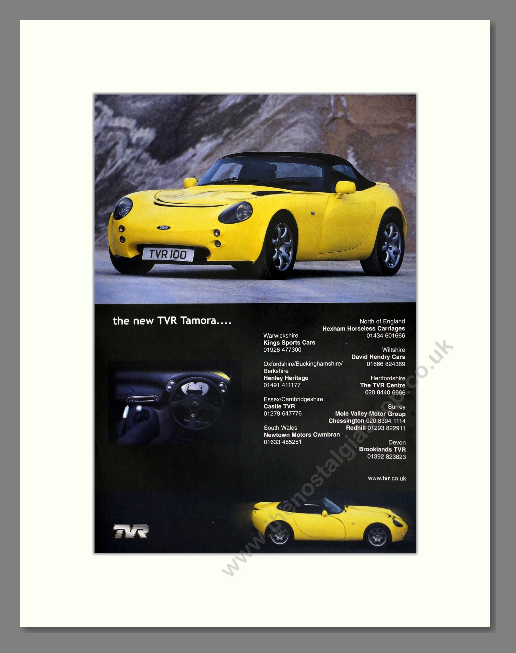 TVR - Tamora. Vintage Advert 2001 (ref AD61816)
