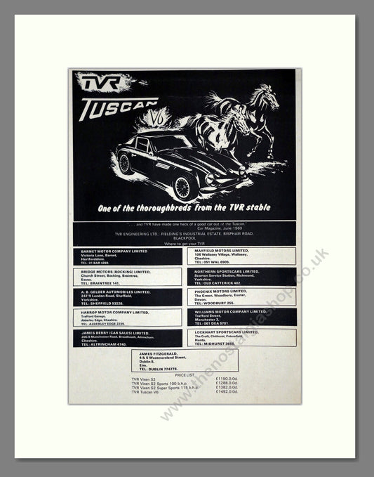 TVR - Tuscan. Vintage Advert 1969 (ref AD61817)