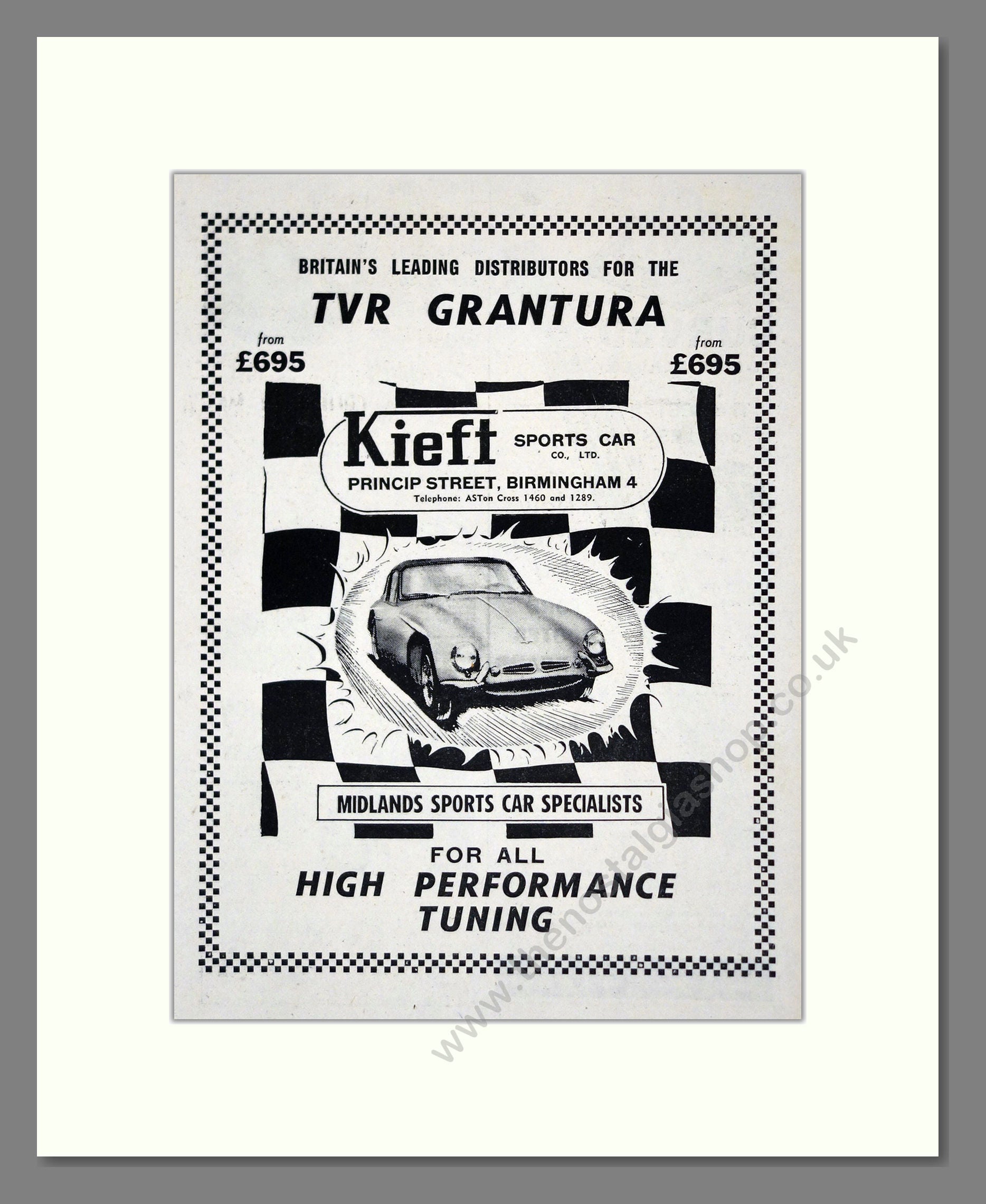 TVR - Grantura. Vintage Advert 1960 (ref AD61824)