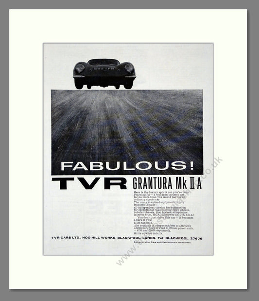 TVR - Grantura MK II. Vintage Advert 1962 (ref AD61825)