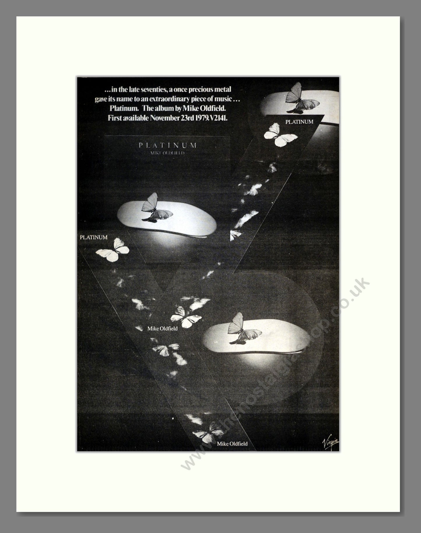 Mike Oldfield - Platinum. Vintage Advert 1979 (ref AD17674)