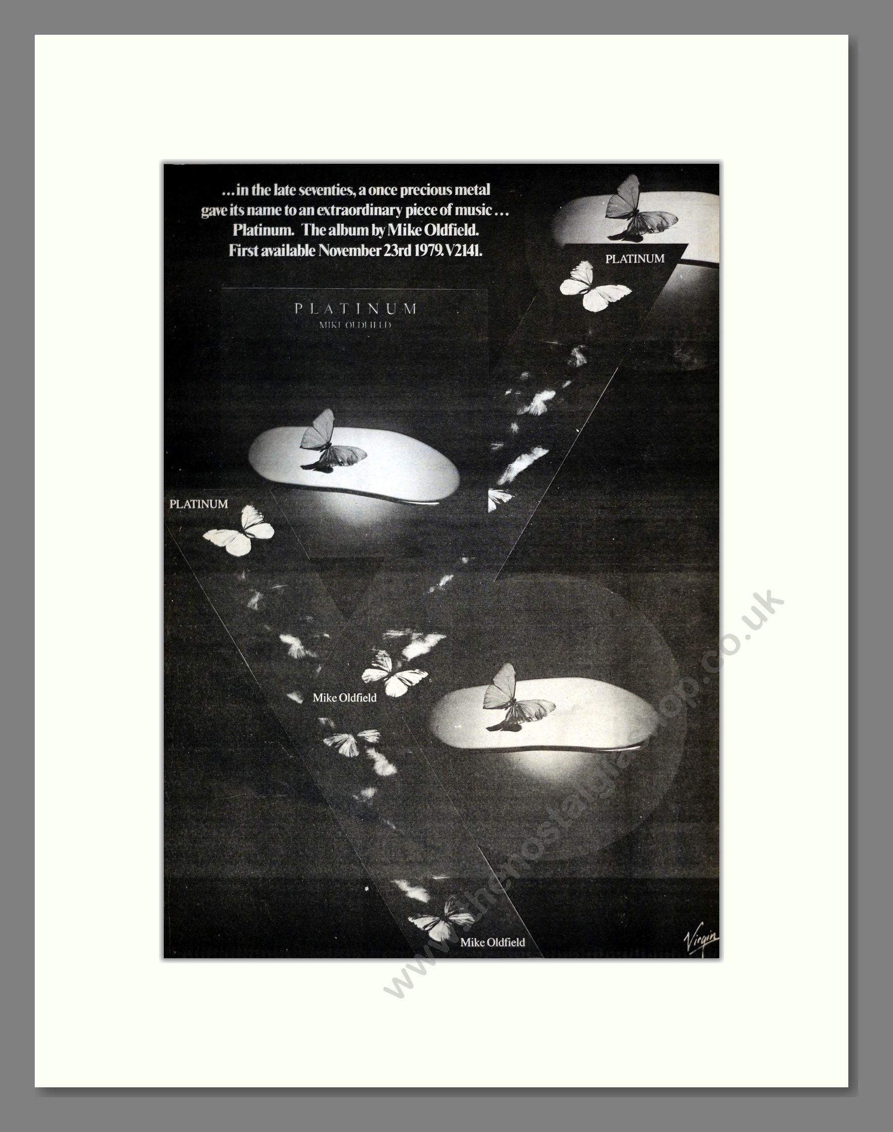 Mike Oldfield - Platinum. Vintage Advert 1979 (ref AD17674)