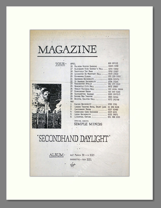 Magazine - Secondhand Daylight. Vintage Advert 1979 (ref AD17678)