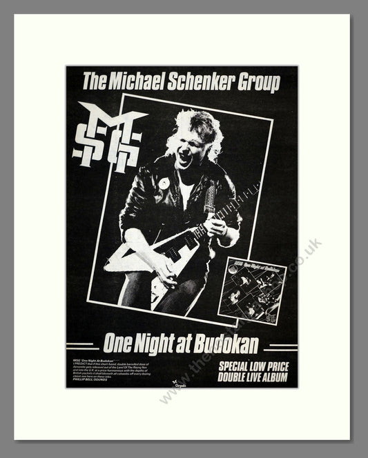 Michael Schenker Group - One Night At Budokan. Vintage Advert 1982 (ref AD17686)