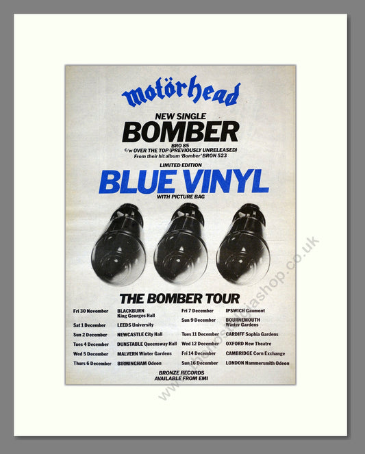 Motorhead - Bomber. Vintage Advert 1979 (ref AD17712)