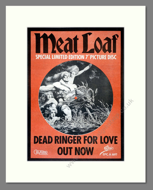 Meat Loaf - Dead Ringer For Love. Vintage Advert 1981 (ref AD17721)