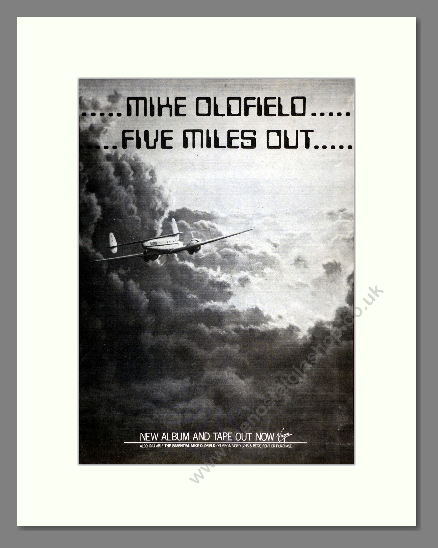Mike Oldfield - Five Miles Out. Vintage Advert 1982 (ref AD17722)